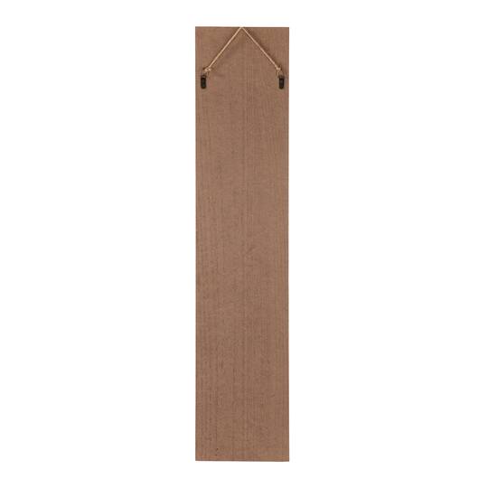 Glitzhome® 42" Wooden Black Welcome Porch Sign with Metal Planter